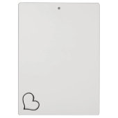 Heart Your Name Script Custom Gift Clipboard Klemmbrett (Rückseite)