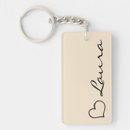 Heart Your Name Script Custom Gift Keychain Schlüsselanhänger
