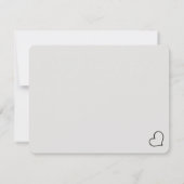 Heart Your Name Script Custom Gift Note Card Mitteilungskarte (Rückseite)