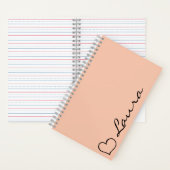 Heart Your Name Script Custom Gift Notebook Notizblock (Innen)