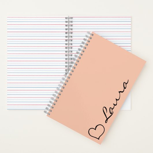 Heart Your Name Script Custom Gift Notebook Notizblock (Innen)