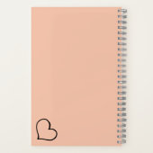 Heart Your Name Script Custom Gift Notebook Notizblock (Rückseite)