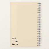 Heart Your Name Script Custom Gift Notebook Notizblock (Rückseite)