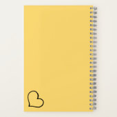 Heart Your Name Script Custom Gift Notebook Notizblock (Rückseite)