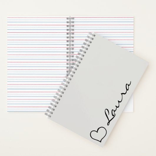 Heart Your Name Script Custom Gift Notebook Notizblock (Innen)