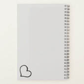 Heart Your Name Script Custom Gift Notebook Notizblock (Rückseite)