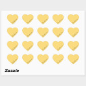 Heart Your Name Script Custom Gift Sticker (Blatt)