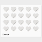 Heart Your Name Script Custom Gift Sticker (Blatt)
