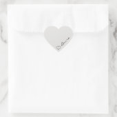 Heart Your Name Script Custom Gift Sticker (Tasche)