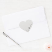 Heart Your Name Script Custom Gift Sticker (Umschlag)