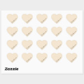 Heart Your Name Script Custom Gift Sticker (Blatt)