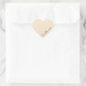 Heart Your Name Script Custom Gift Sticker (Tasche)