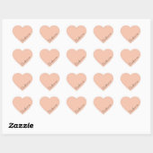 Heart Your Name Script Custom Gift Sticker (Blatt)