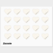 Heart Your Name Script Custom Gift Sticker (Blatt)