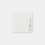 Heart Your Name Script Custom Gift Sticky Notes Post-it Klebezettel (Vorderseite)