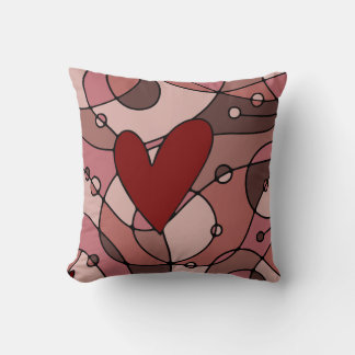 Heart Zen Neurographic Digital Art Throw Pillow Kissen