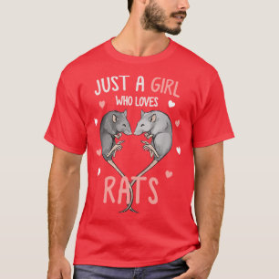 Heartail Nur ein Mädchen, das Ratten liebt vintage T-Shirt