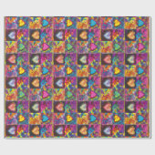 HEARTANDSTAR RED abstract  Geschenkpapier (Flach)