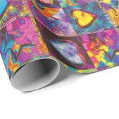 HEARTANDSTAR RED abstract  Geschenkpapier (Rolleneckpunkt)