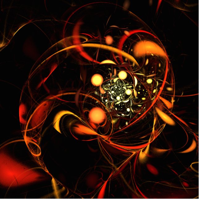 Heartbeat Abstrakt Art Freistehende Fotoskulptur (Vorne)