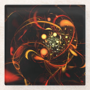 Heartbeat Abstrakt Art Glasuntersetzer