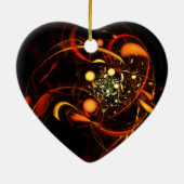 Heartbeat Abstrakt Art Heart Ornament (Hinten)
