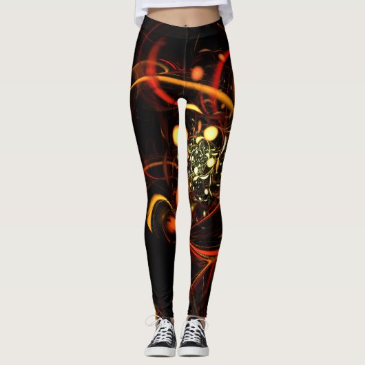 Heartbeat Abstrakt Art Leggings (Vorderseite)