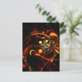 Heartbeat Abstrakt Art Postcard Postkarte (Stehend Vorderseite)