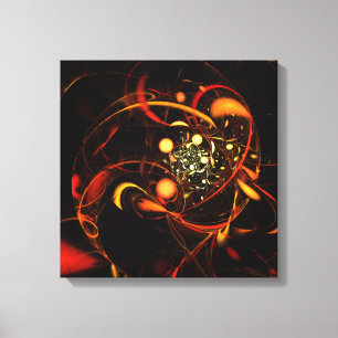 Heartbeat Abstrakt Art Quad Canvas Print Leinwanddruck