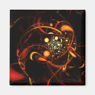 Heartbeat Abstrakt Art Square Magnet