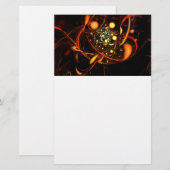 Heartbeat Abstrakt Art Stationery Briefpapier (Vorne/Hinten)