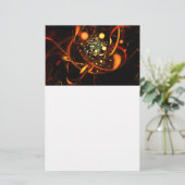 Heartbeat Abstrakt Art Stationery Briefpapier (Stehend Vorderseite)