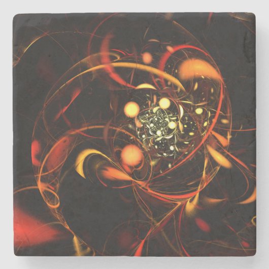 Heartbeat Abstrakt Art Steinuntersetzer (Vorderseite)