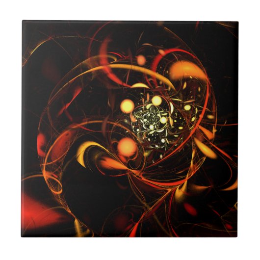 Heartbeat Abstrakt Art Tile Fliese (Vorderseite)