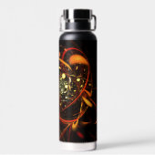 Heartbeat Abstrakt Art Trinkflasche (Rückseite)