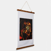 Heartbeat Abstrakt Art Wandteppich Mit Holzrahmen (Gewinkelt)