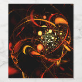 Heartbeat Abstrakt Art Weinetikett (Einzelnes Label)