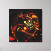 Heartbeat Abstrakt Art Wrapped Canvas Print Leinwanddruck (Vorderseite)