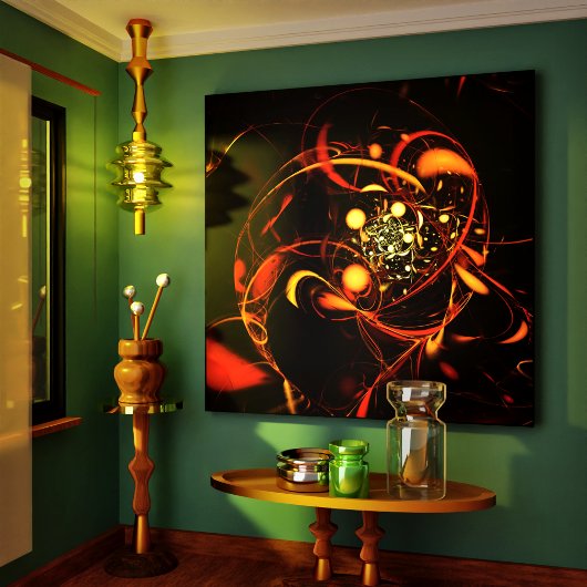 Heartbeat Abstrakt Art Wrapped Canvas Print Leinwanddruck