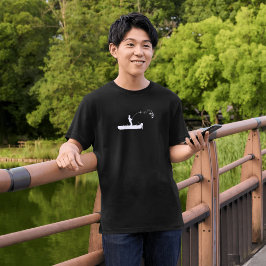 Heartbeat Angel-Fischer-T-Shirt, Fischerboot-Silho T-Shirt