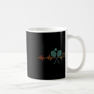 Heartbeat Badminton Federballschläger Retro Spiele Kaffeetasse