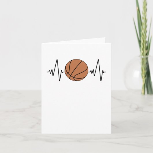 Heartbeat Basketball Karte (Vorderseite)