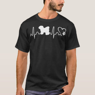 Heartbeat Bichon Frise Hund Animal Rescue Lifeline T-Shirt