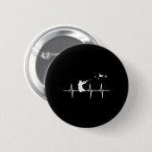 Heartbeat Bird Shooting Jagd Ente Gänse Hunter Button (Vorne & Hinten)