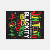Heartbeat Black History Afrika Amerika Juneteenth Fleecedecke (Vorderseite (Horizontal))