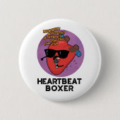Heartbeat Boxer Funny Music Heart Pub Button (Vorderseite)