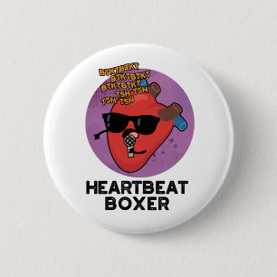 Heartbeat Boxer Funny Music Heart Pub Button