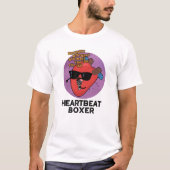 Heartbeat Boxer Funny Music Heart Pub T-Shirt (Vorderseite)