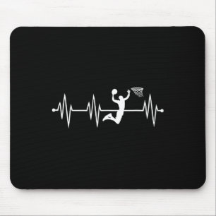 Heartbeat Bysketbyll For Dunking Bysketbyller Mousepad