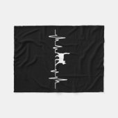 Heartbeat Cat Fleecedecke (Vorderseite (Horizontal))